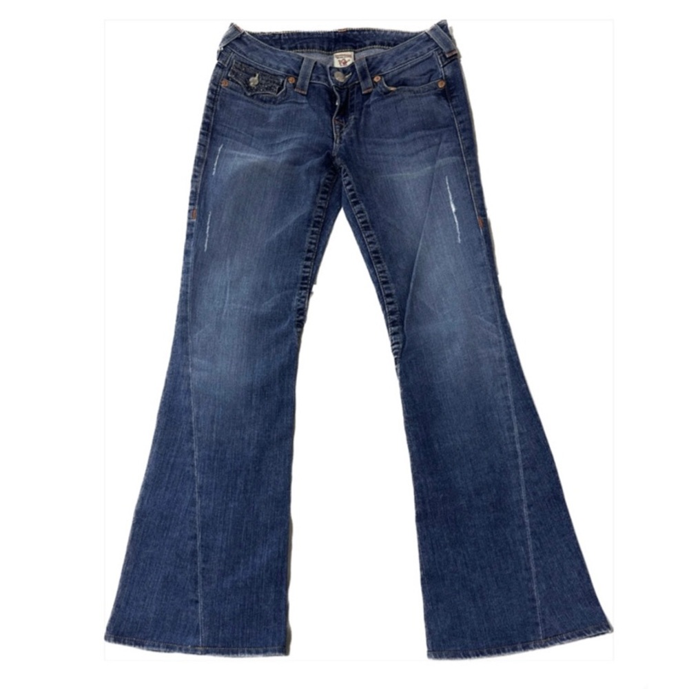 vintage true religion low waisted flare jeans